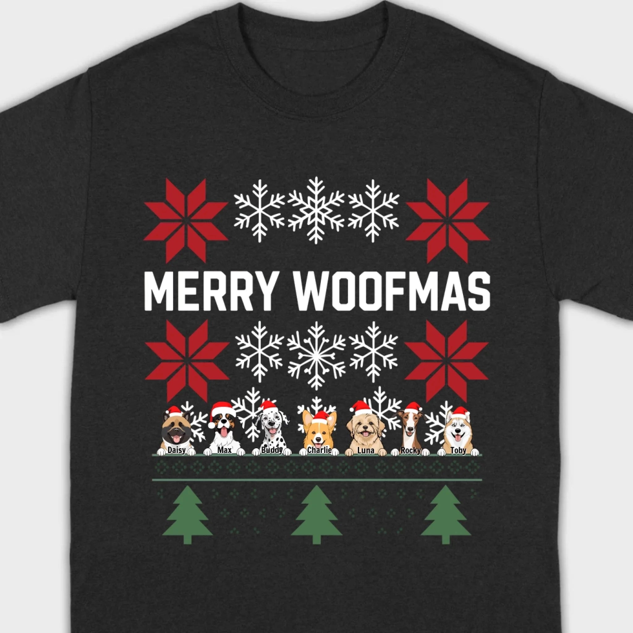 Personalized Merry Woofmas Shirt – Unique Christmas Gift for Dog Lovers - 89Prints