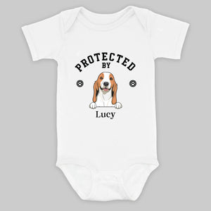Personalized Dog Baby Onesie – “Protected by” Custom Pet Design - 89Prints