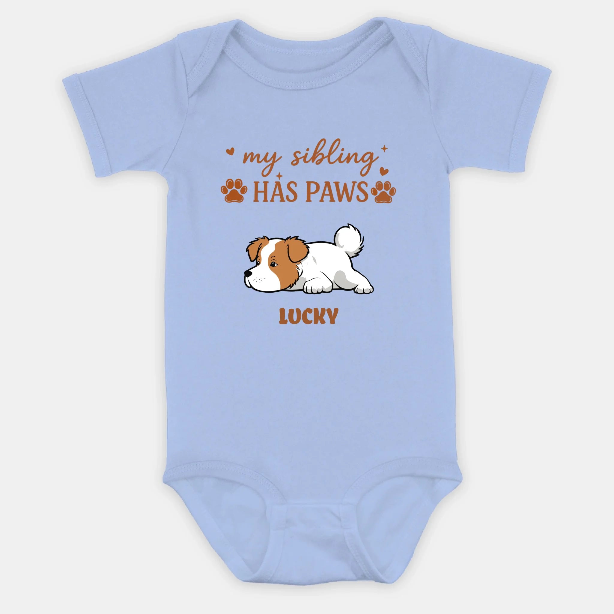 My Sibling Has Paws Baby Onesie – Cute Personalized Dog Lover Outfit for Baby - 89Prints