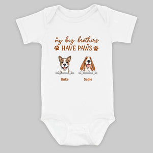 Custom Dog Baby Onesie – My Big Brothers Have Paws Quote - 89Prints