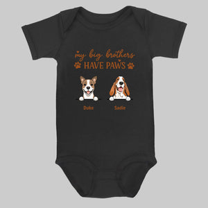 Custom Dog Baby Onesie – My Big Brothers Have Paws Quote - 89Prints