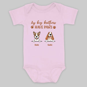 Custom Dog Baby Onesie – My Big Brothers Have Paws Quote - 89Prints