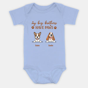 Custom Dog Baby Onesie – My Big Brothers Have Paws Quote - 89Prints
