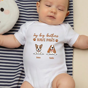 Custom Dog Baby Onesie – My Big Brothers Have Paws Quote - 89Prints