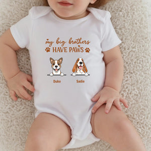 Custom Dog Baby Onesie – My Big Brothers Have Paws Quote - 89Prints