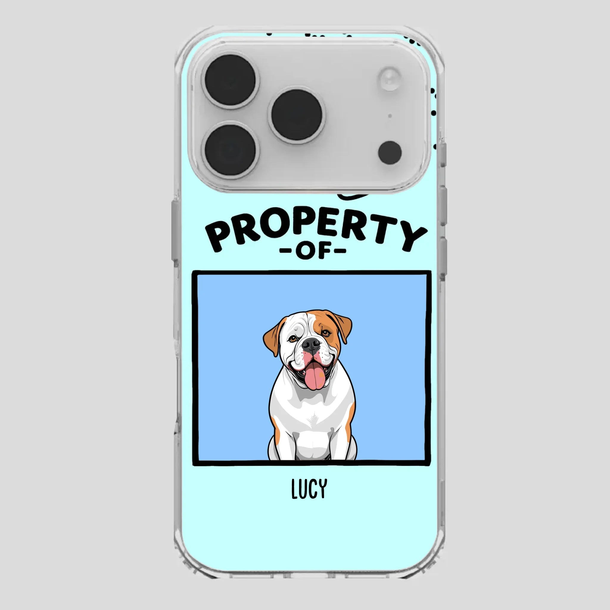 Funny Dog Phone Case – “Property Of” Design with Pet Name - 89Prints