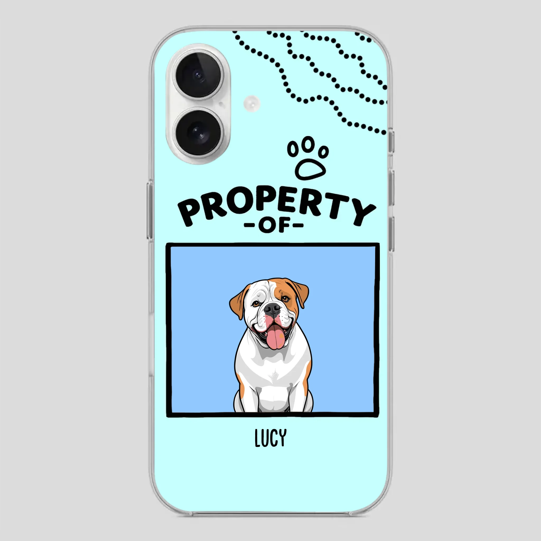 Funny Dog Phone Case – “Property Of” Design with Pet Name - 89Prints