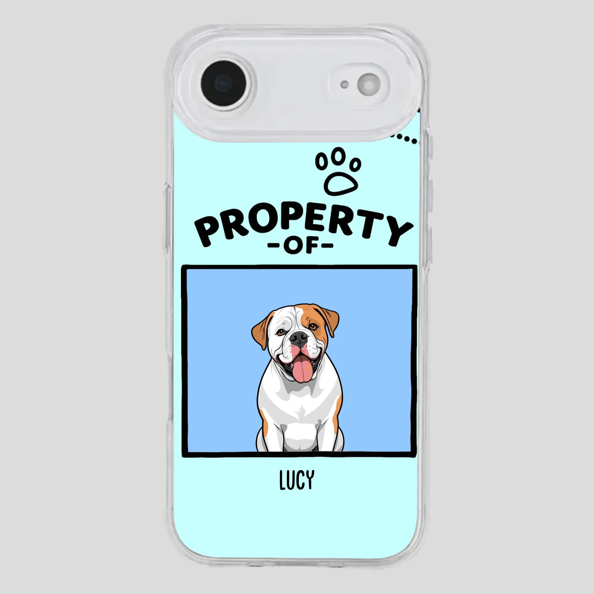 Funny Dog Phone Case – “Property Of” Design with Pet Name - 89Prints