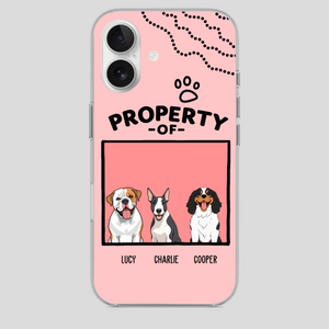 Funny Dog Phone Case – “Property Of” Design with Pet Name - 89Prints