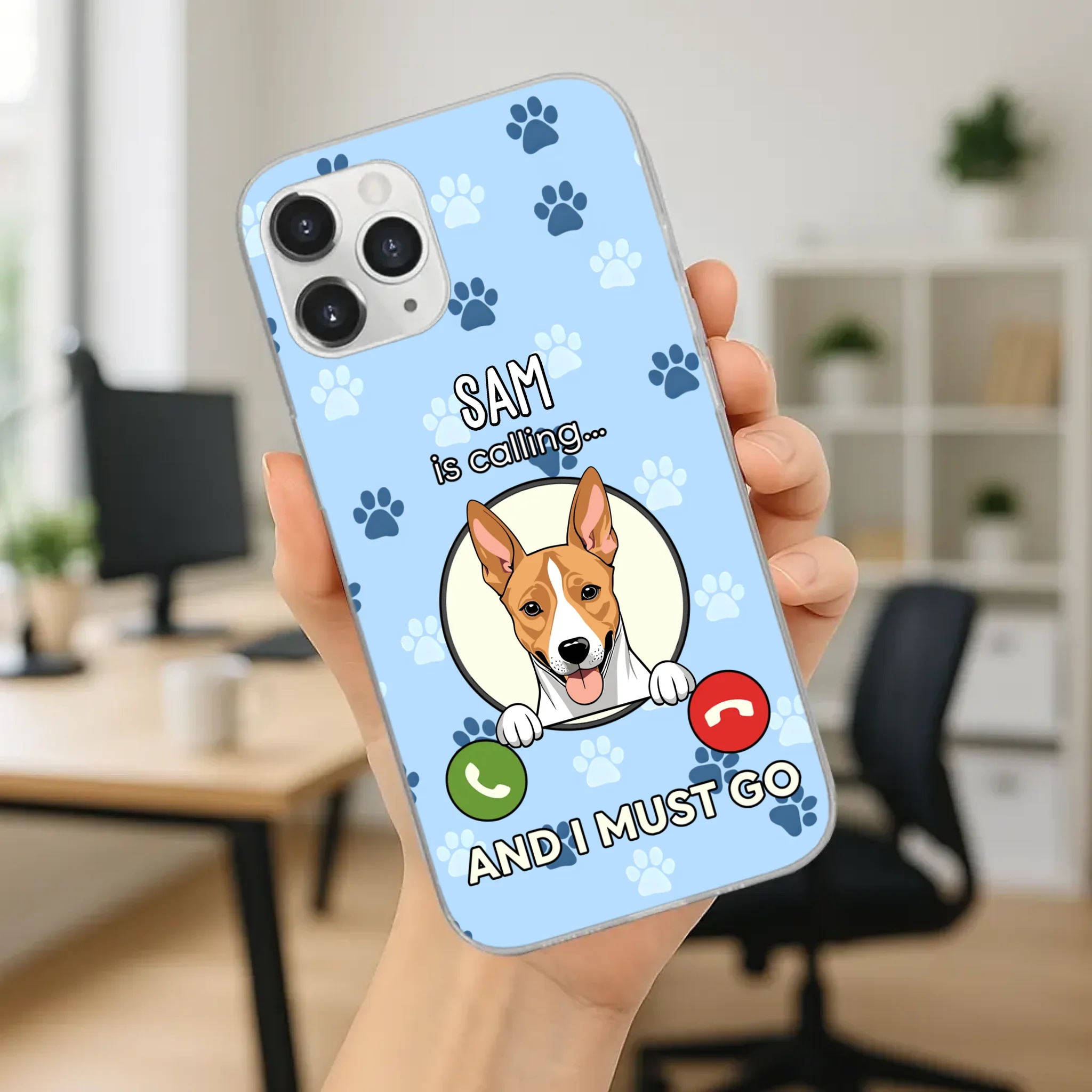 My Dog is Calling... and I Must Go – Personalized Phone Case for Pet Lovers - 89Prints