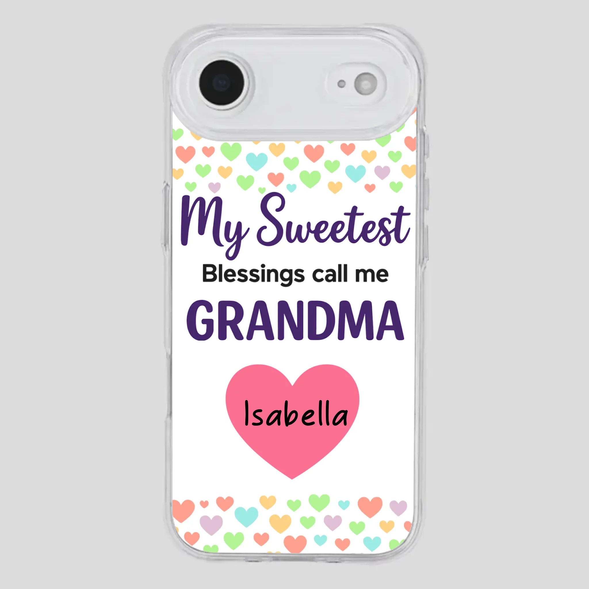 Personalized Heart Phone Case - My Sweetest Blessings Call Me Grandma - 89Prints