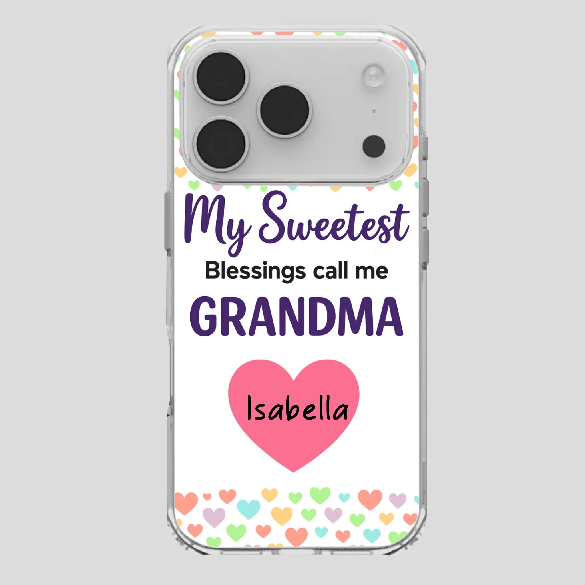Personalized Heart Phone Case - My Sweetest Blessings Call Me Grandma - 89Prints