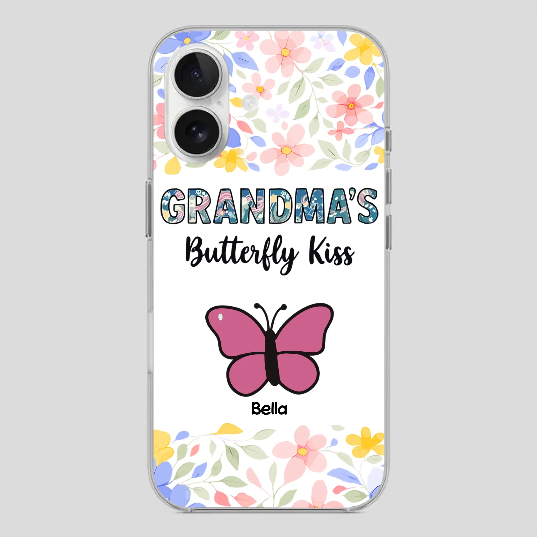 Grandma’s Butterfly Kiss Phone Case – Sweet Personalized Gift for Grandma - 89Prints