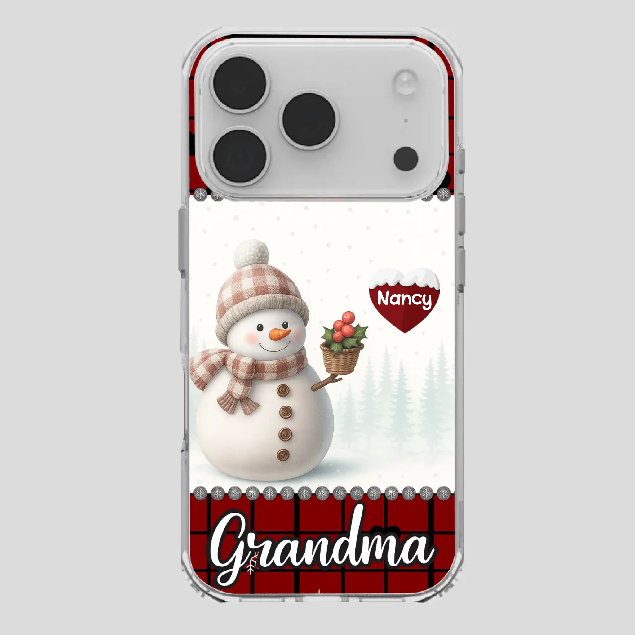 Merry Christmas Grandma – Personalized Heart Phone Case - 89Prints