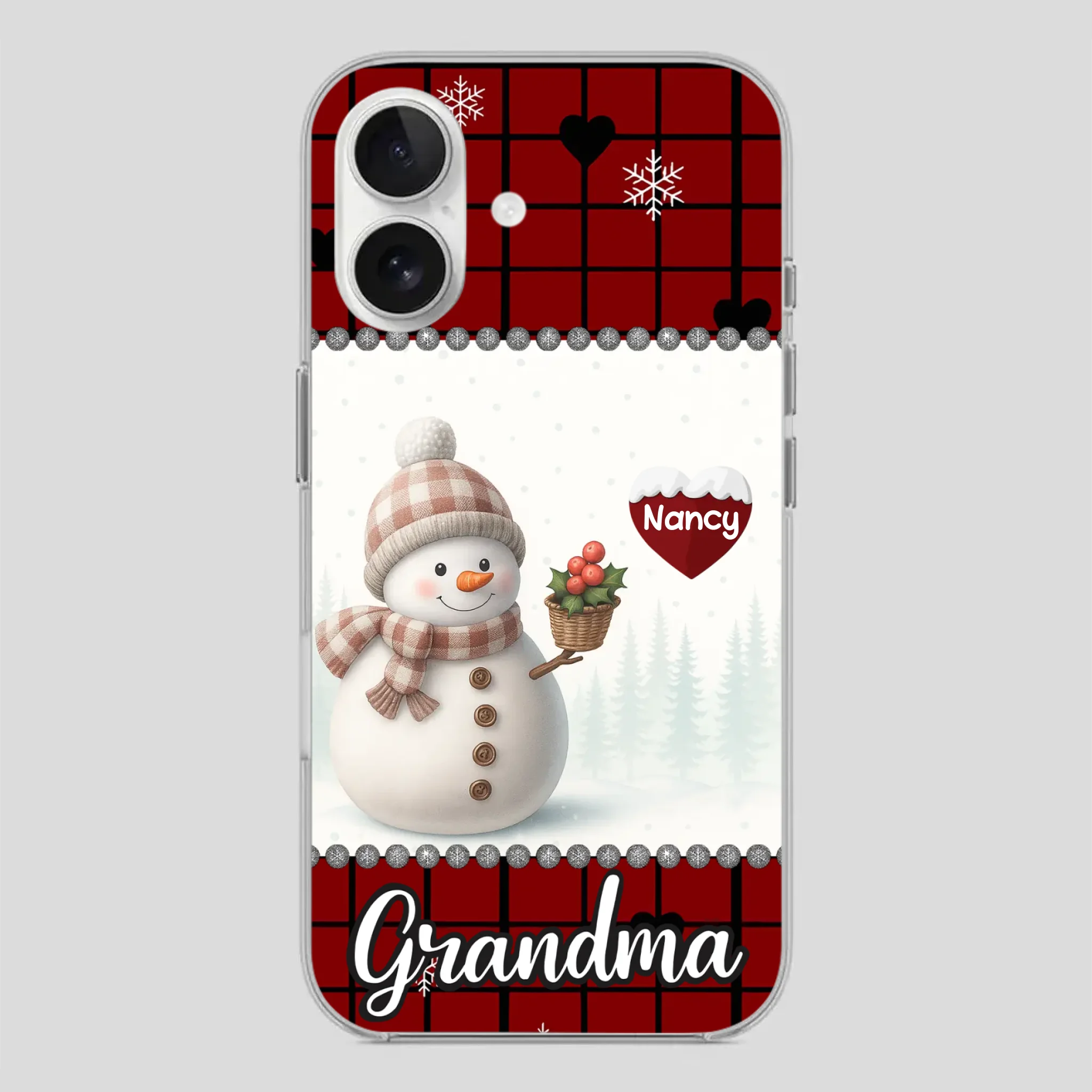 Merry Christmas Grandma – Personalized Heart Phone Case - 89Prints
