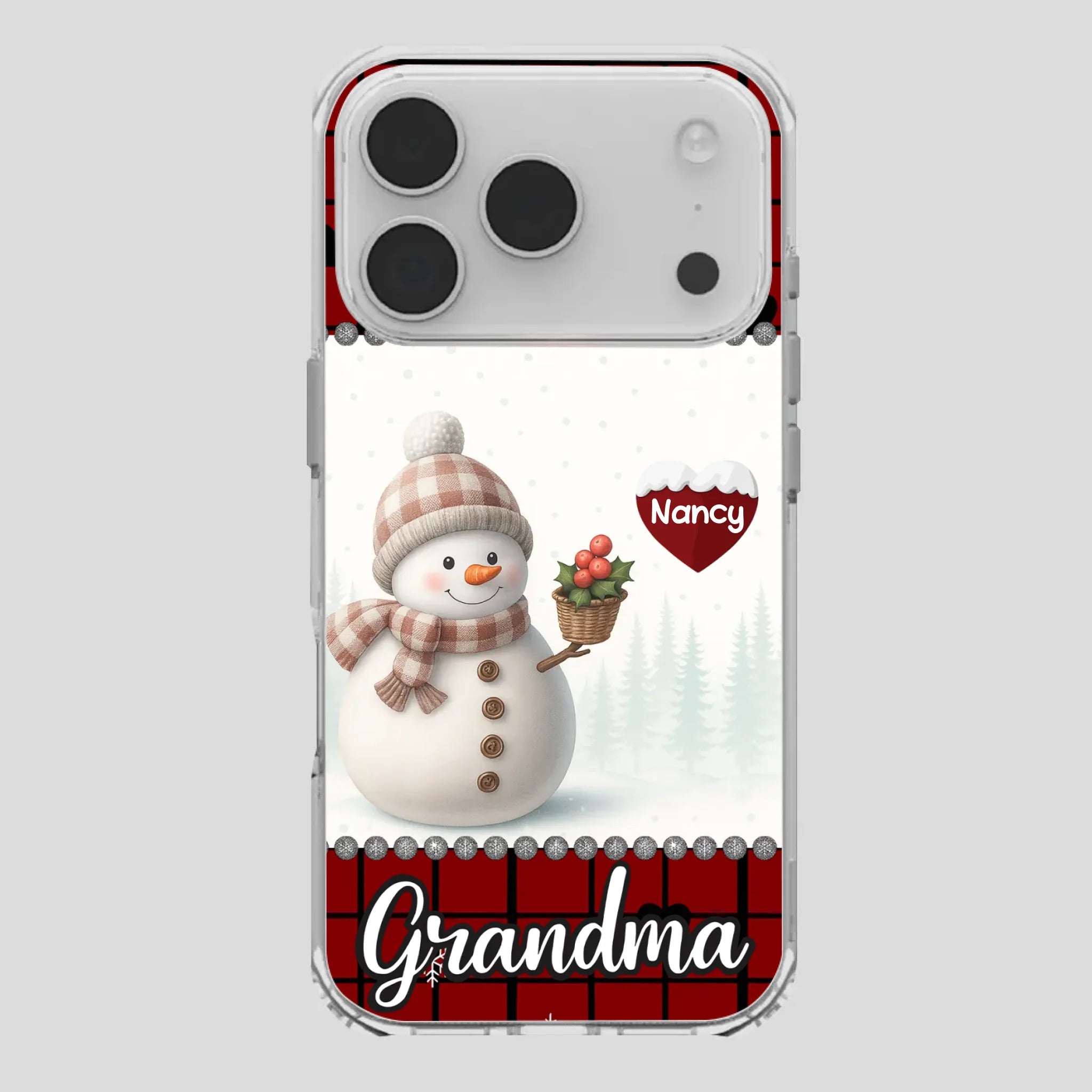 Merry Christmas Grandma – Personalized Heart Phone Case - 89Prints