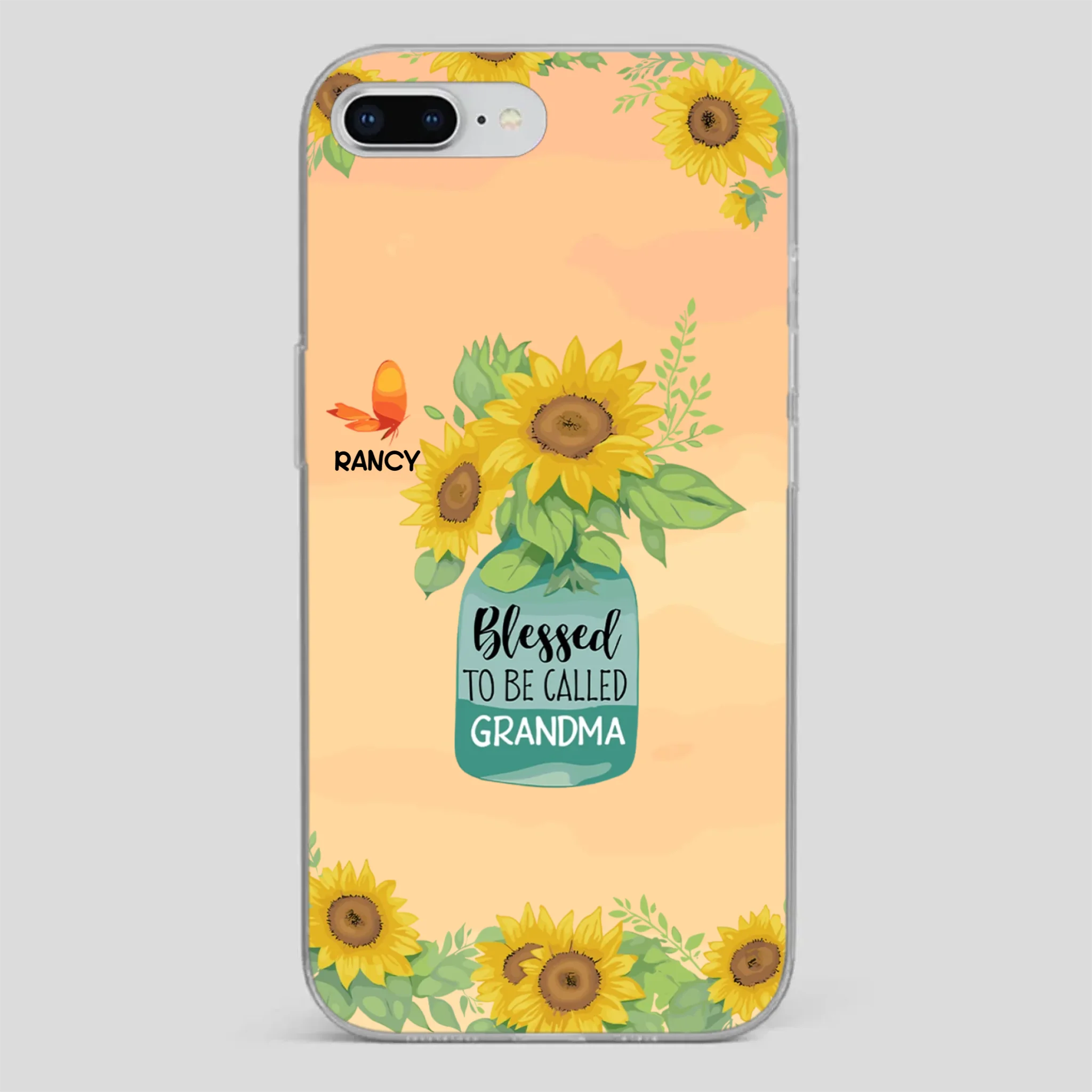Blessed to Be Called Grandma – Sunflower and Butterfly Phone Case - 89Prints