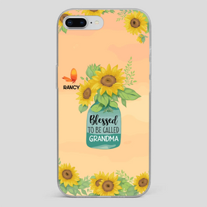 Blessed to Be Called Grandma – Sunflower and Butterfly Phone Case - 89Prints