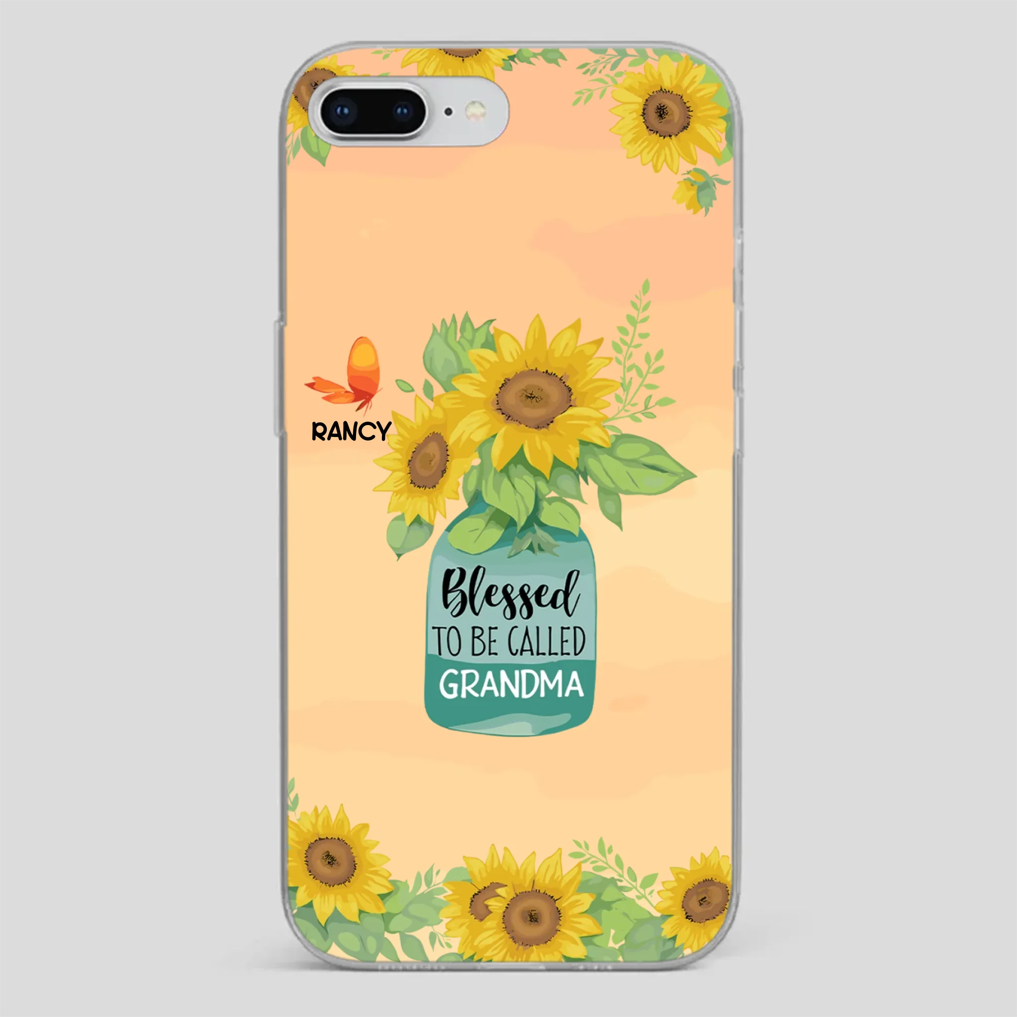 Blessed to Be Called Grandma – Sunflower and Butterfly Phone Case - 89Prints