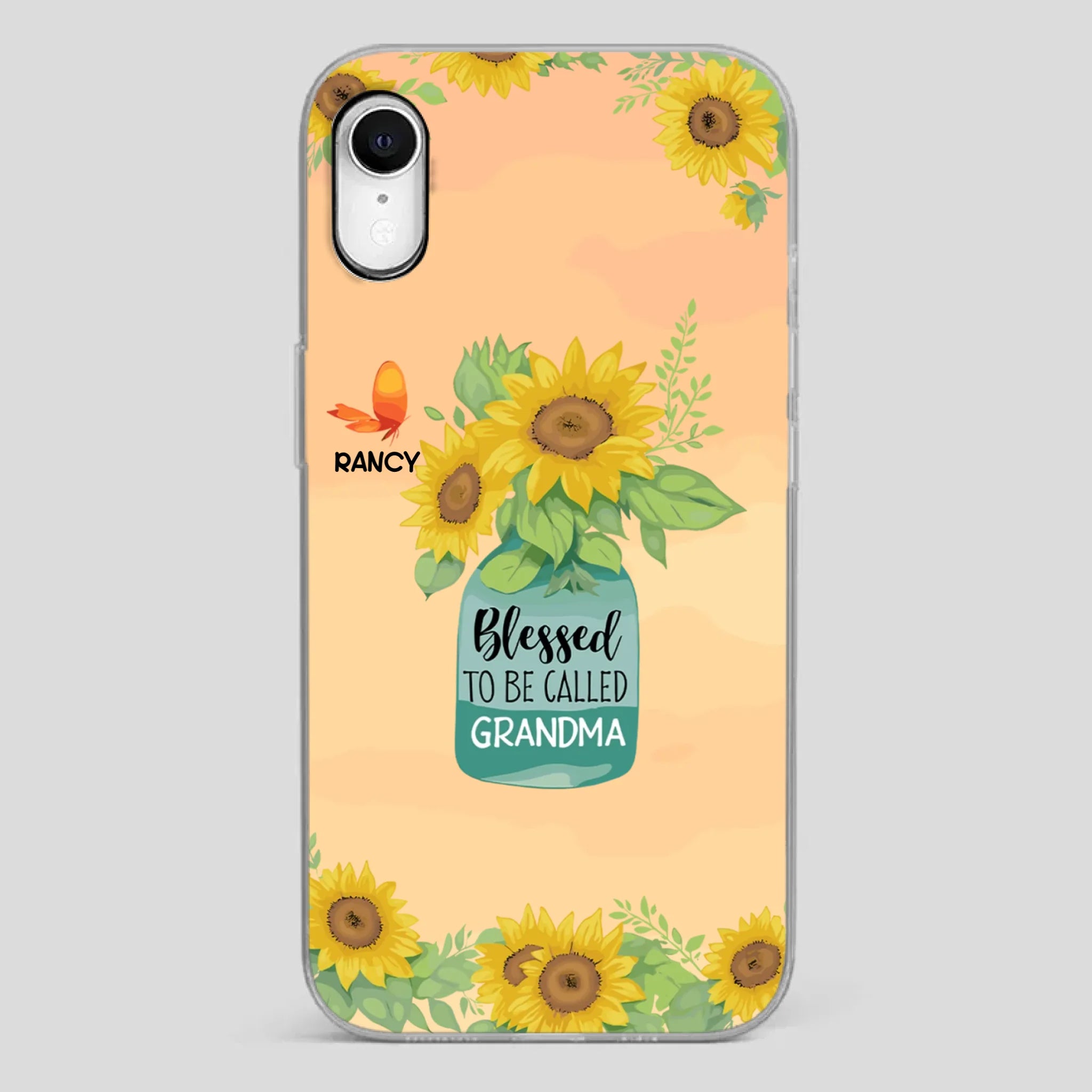 Blessed to Be Called Grandma – Sunflower and Butterfly Phone Case - 89Prints