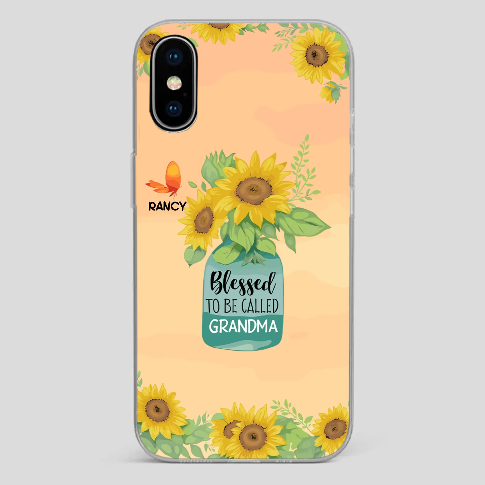 Blessed to Be Called Grandma – Sunflower and Butterfly Phone Case - 89Prints