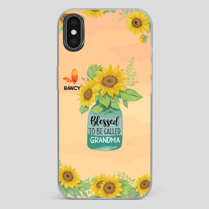 Blessed to Be Called Grandma – Sunflower and Butterfly Phone Case - 89Prints