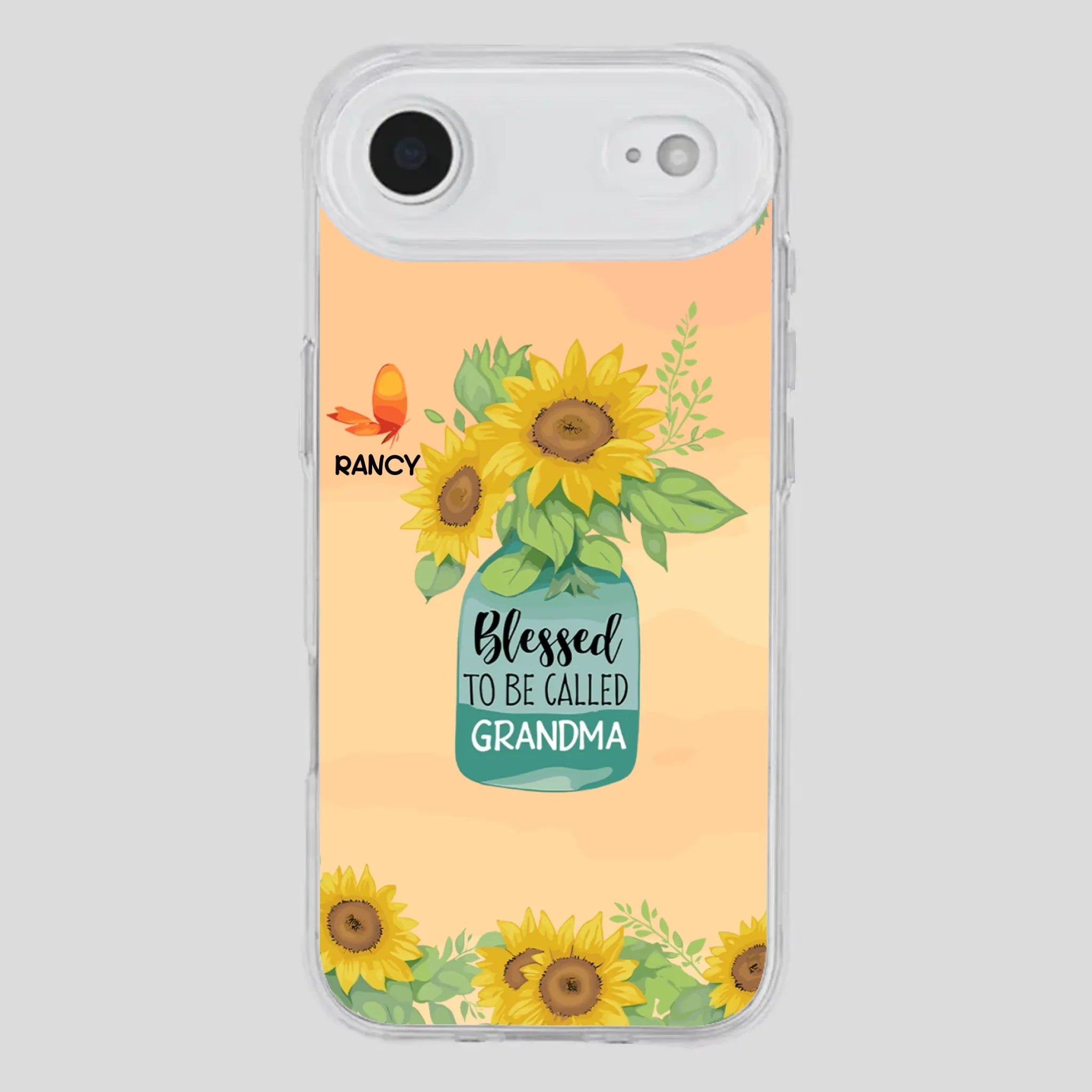 Blessed to Be Called Grandma – Sunflower and Butterfly Phone Case - 89Prints