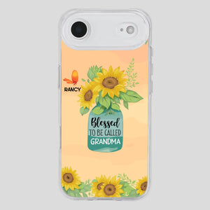 Blessed to Be Called Grandma – Sunflower and Butterfly Phone Case - 89Prints