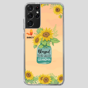 Blessed to Be Called Grandma – Sunflower and Butterfly Phone Case - 89Prints