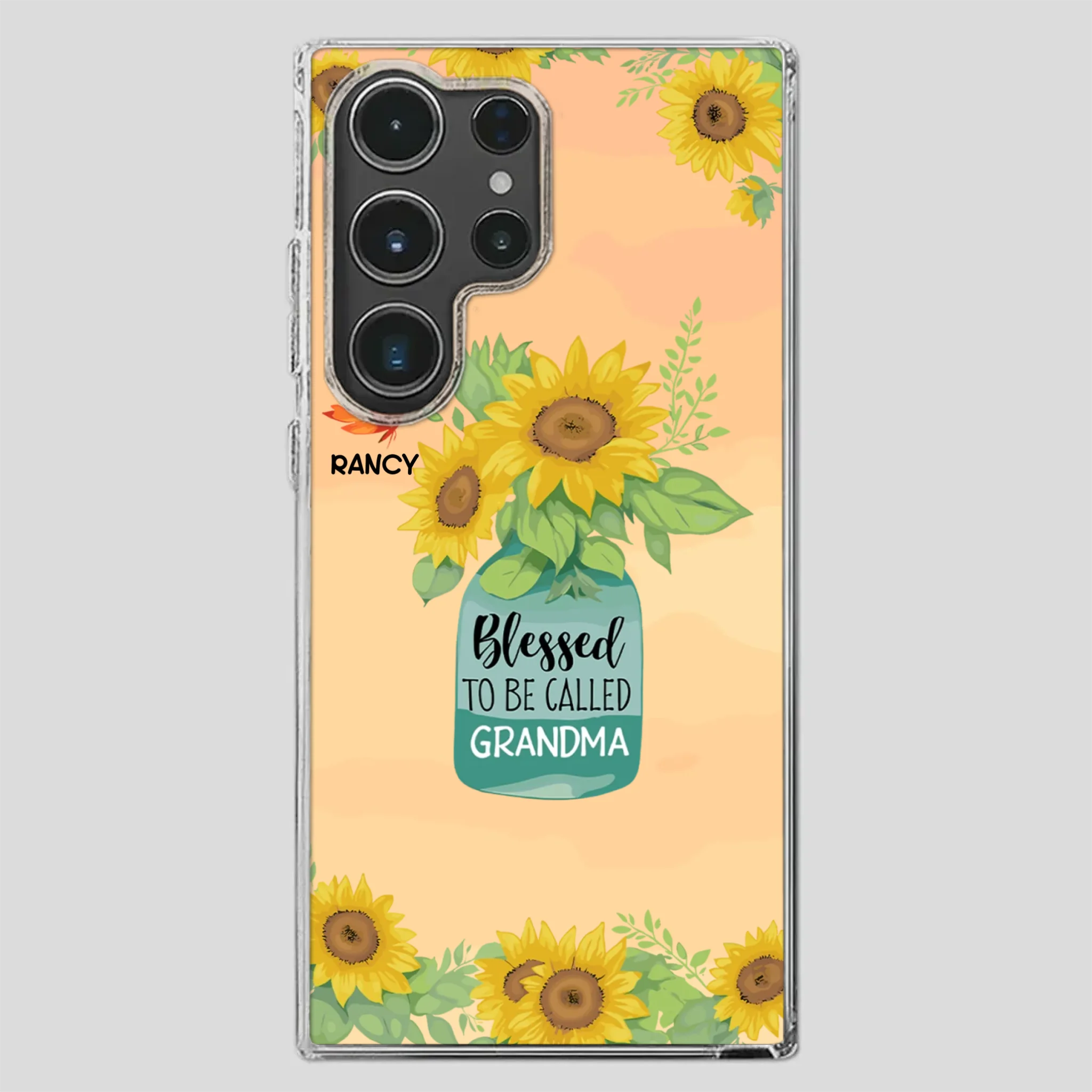 Blessed to Be Called Grandma – Sunflower and Butterfly Phone Case - 89Prints