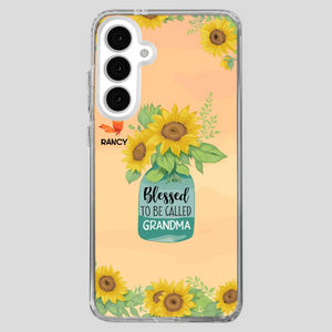 Blessed to Be Called Grandma – Sunflower and Butterfly Phone Case - 89Prints