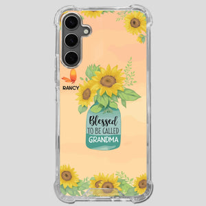 Blessed to Be Called Grandma – Sunflower and Butterfly Phone Case - 89Prints