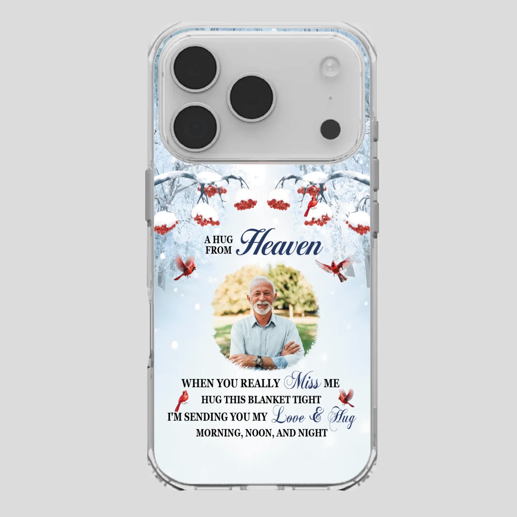 Custom A Hug From Heaven Phone Case for Grandpa – A Loving Memory Gift - 89Prints