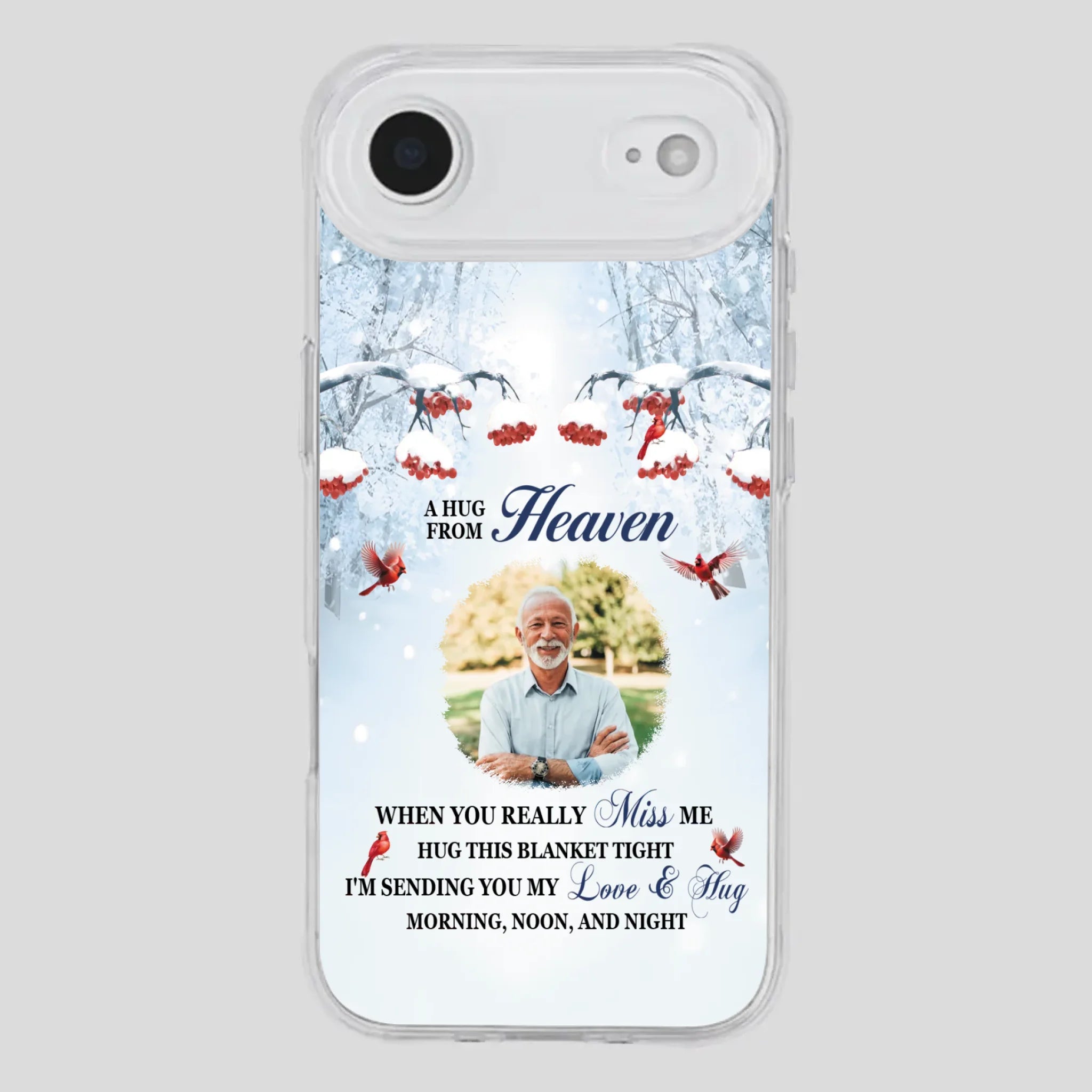 Custom A Hug From Heaven Phone Case for Grandpa – A Loving Memory Gift - 89Prints