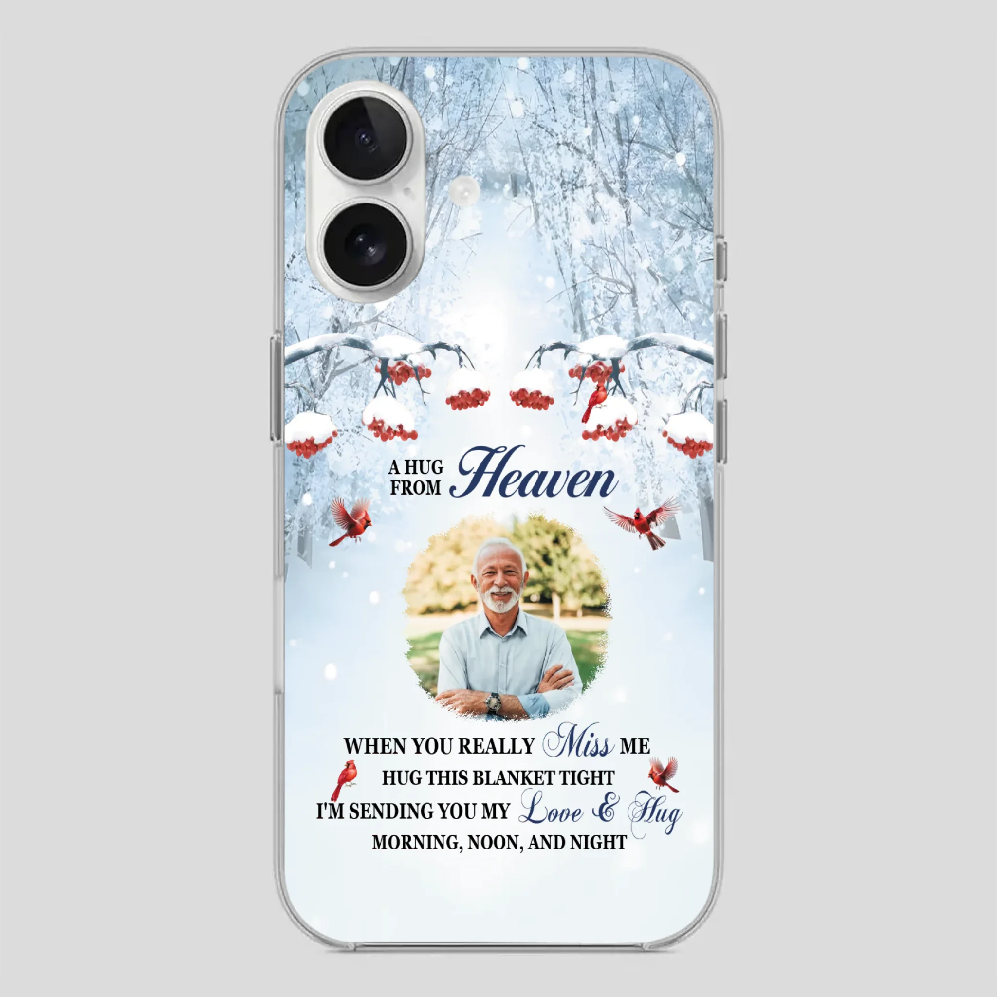 Custom A Hug From Heaven Phone Case for Grandpa – A Loving Memory Gift - 89Prints