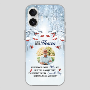 Custom A Hug From Heaven Phone Case for Grandpa – A Loving Memory Gift - 89Prints
