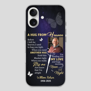 Heavenly Hug Grandpa Case – Personalized Memorial Gift Under the Night Sky - 89Prints