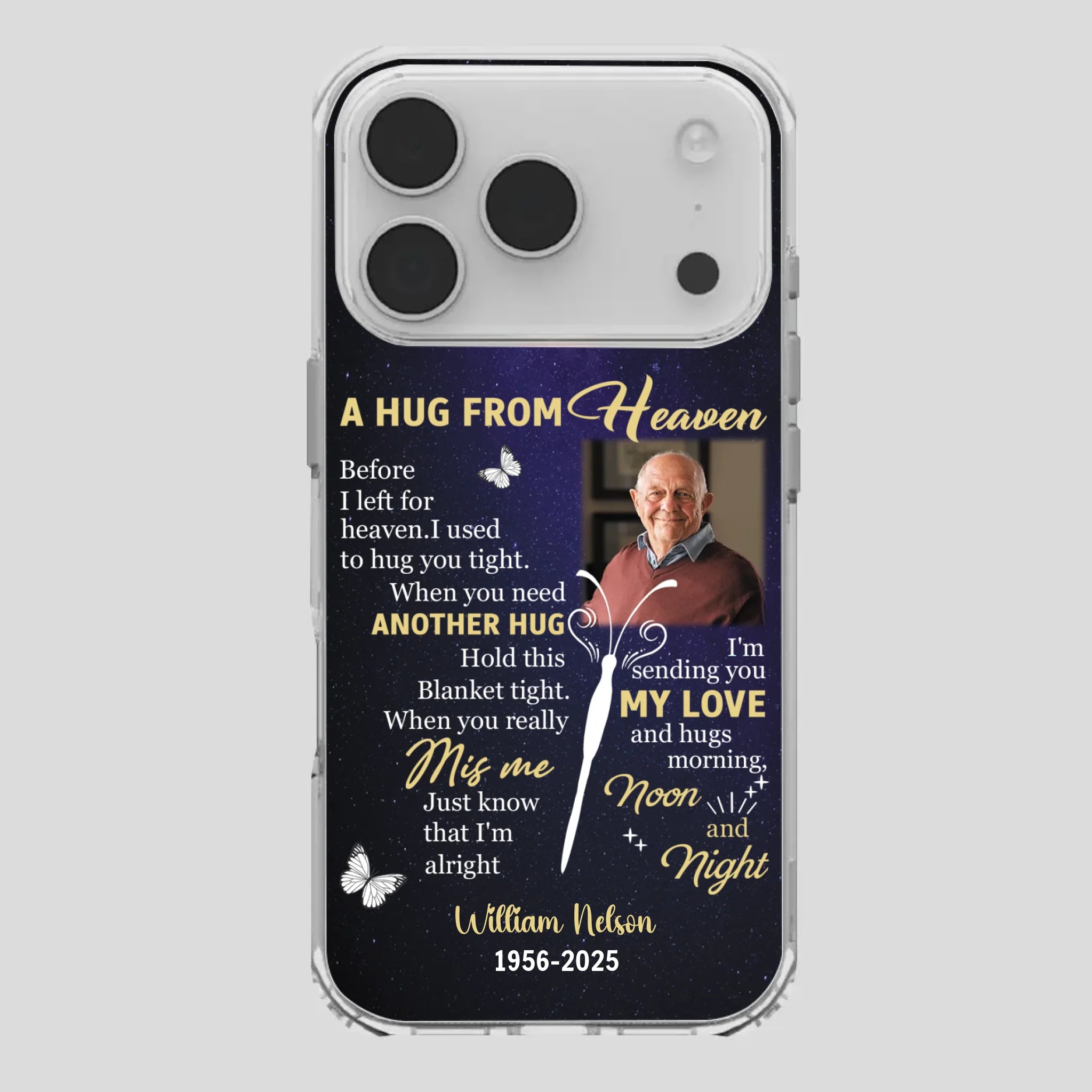Heavenly Hug Grandpa Case – Personalized Memorial Gift Under the Night Sky - 89Prints