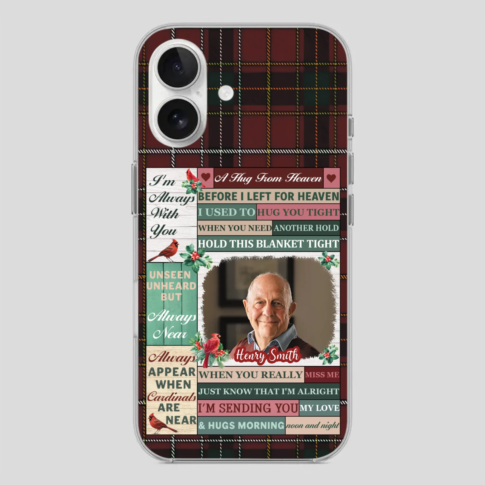 Personalized “I’m Always With You” Grandpa Phone Case – Cardinal Memorial Gift - 89Prints
