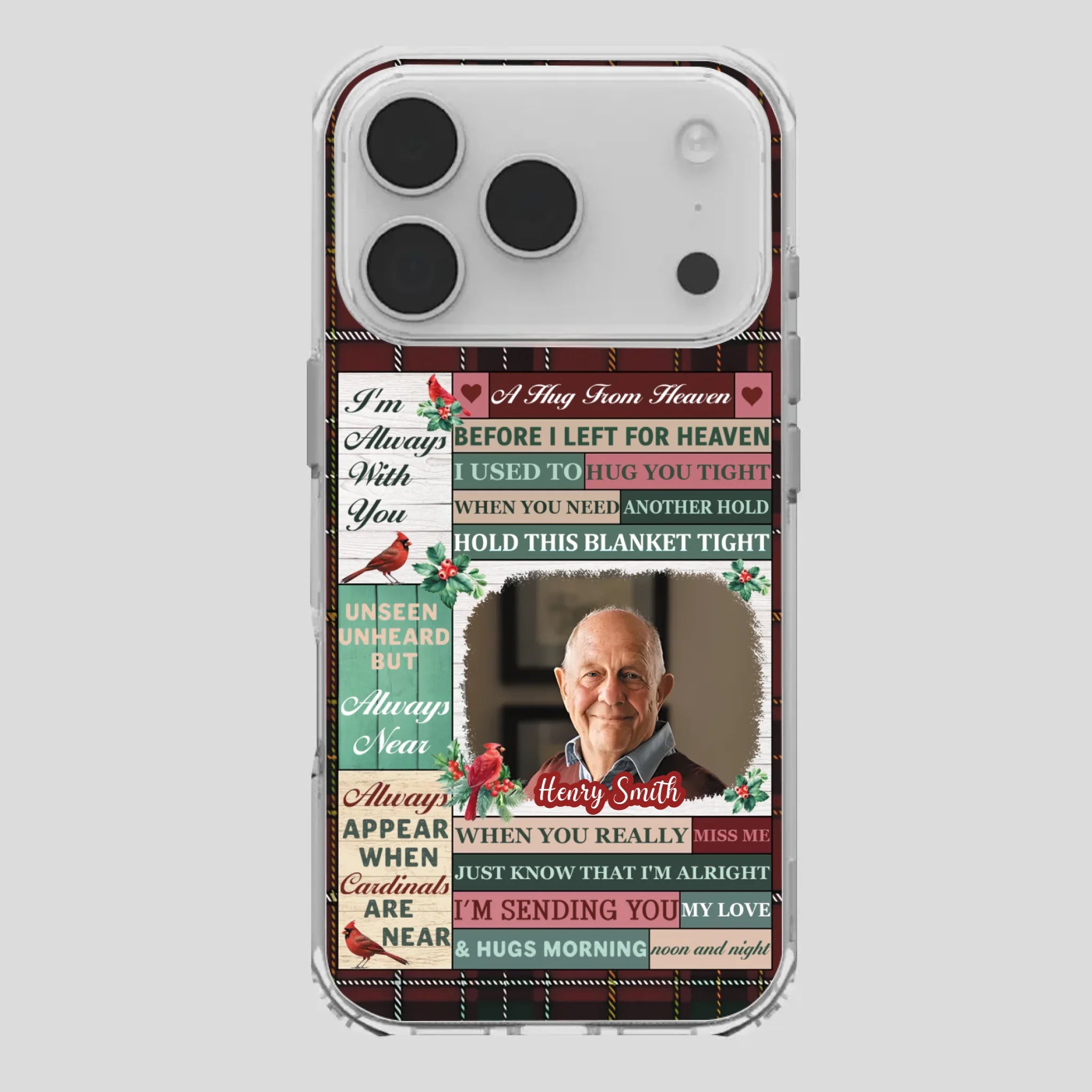 Personalized “I’m Always With You” Grandpa Phone Case – Cardinal Memorial Gift - 89Prints