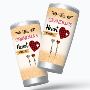 Personalized Nana Tumbler – This Nana’s Heart Belongs To Her Grandkids - 89Prints