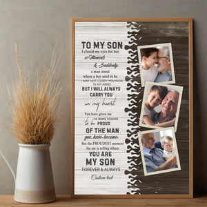 Heartwarming Custom Gift for Your Son – Made with Love - 89Prints