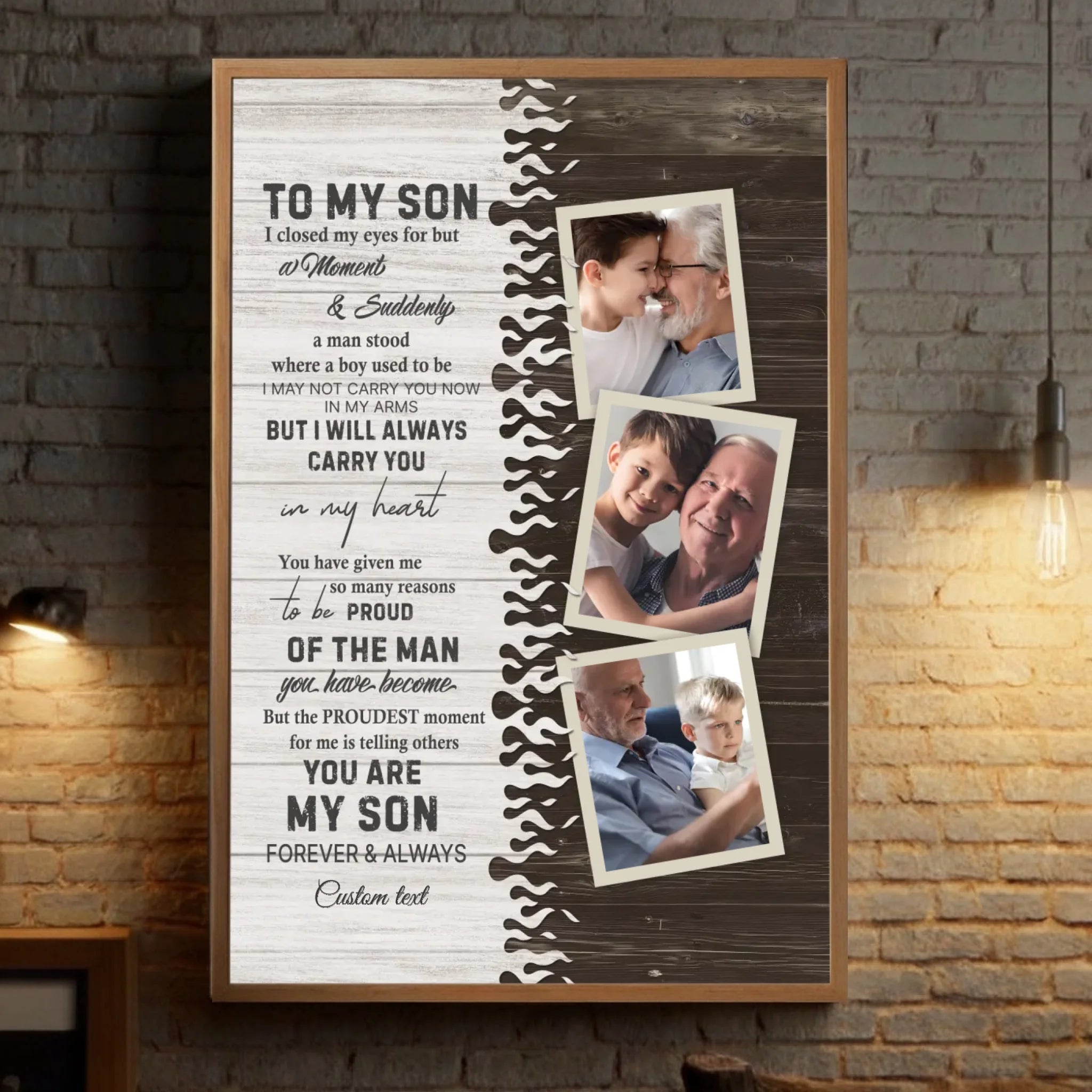 Heartwarming Custom Gift for Your Son – Made with Love - 89Prints