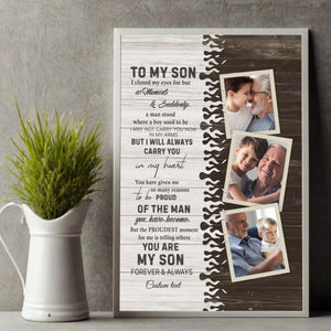 Heartwarming Custom Gift for Your Son – Made with Love - 89Prints