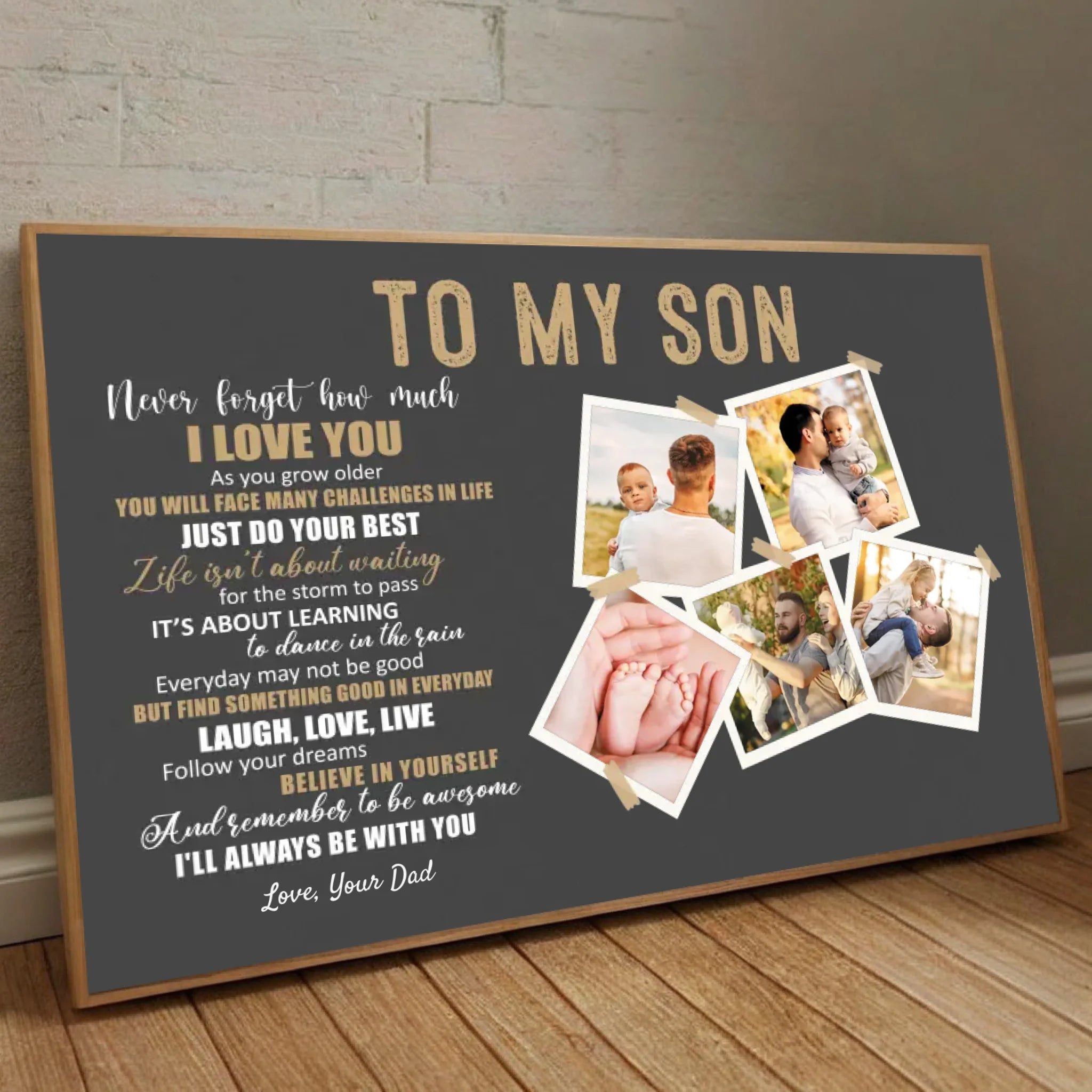 Personalized Motivational Poster for Son – A Gift to Inspire - 89Prints