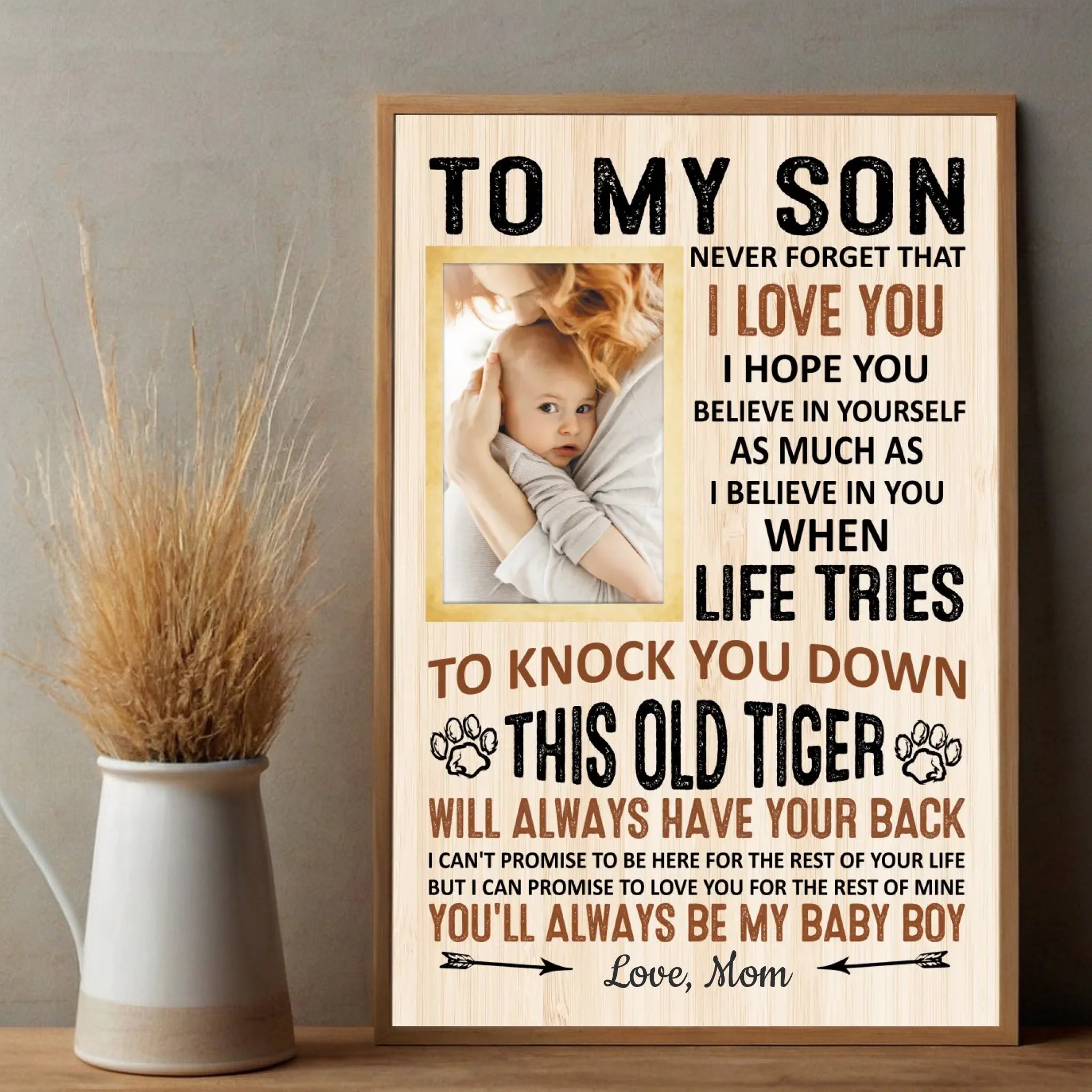 A Timeless Gift: Custom Poster for Your Son with Love - 89Prints