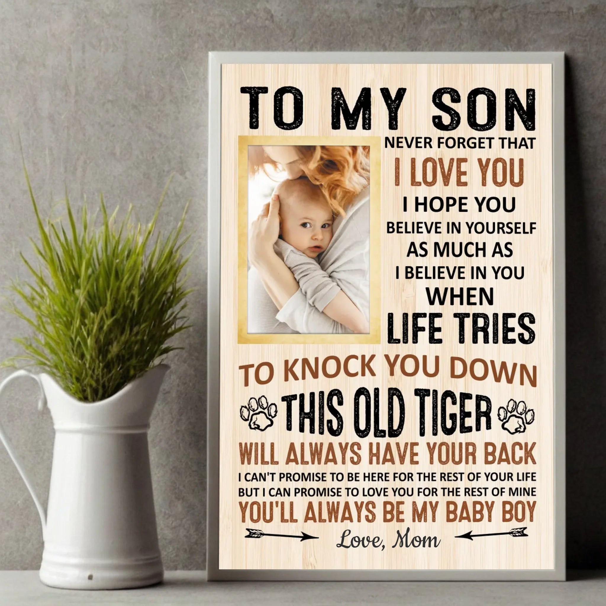 A Timeless Gift: Custom Poster for Your Son with Love - 89Prints