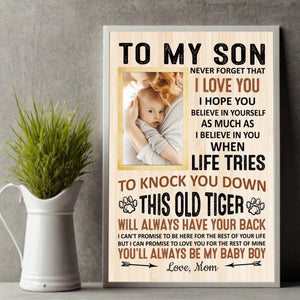A Timeless Gift: Custom Poster for Your Son with Love - 89Prints