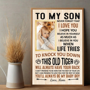 A Timeless Gift: Custom Poster for Your Son with Love - 89Prints