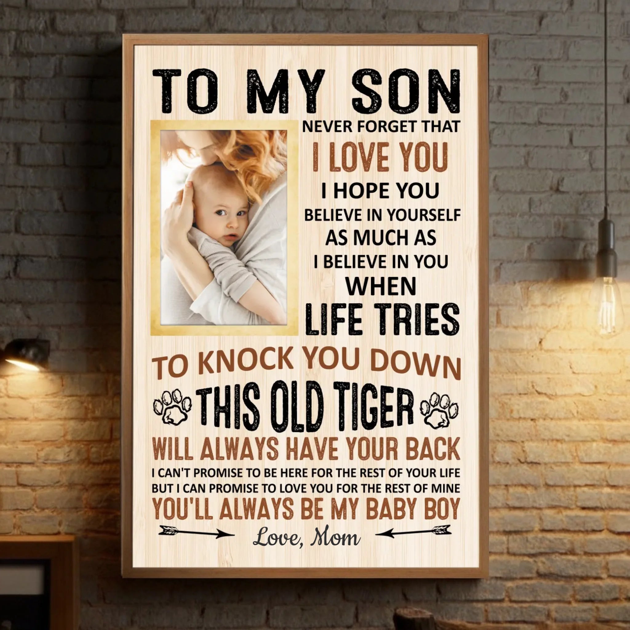 A Timeless Gift: Custom Poster for Your Son with Love - 89Prints